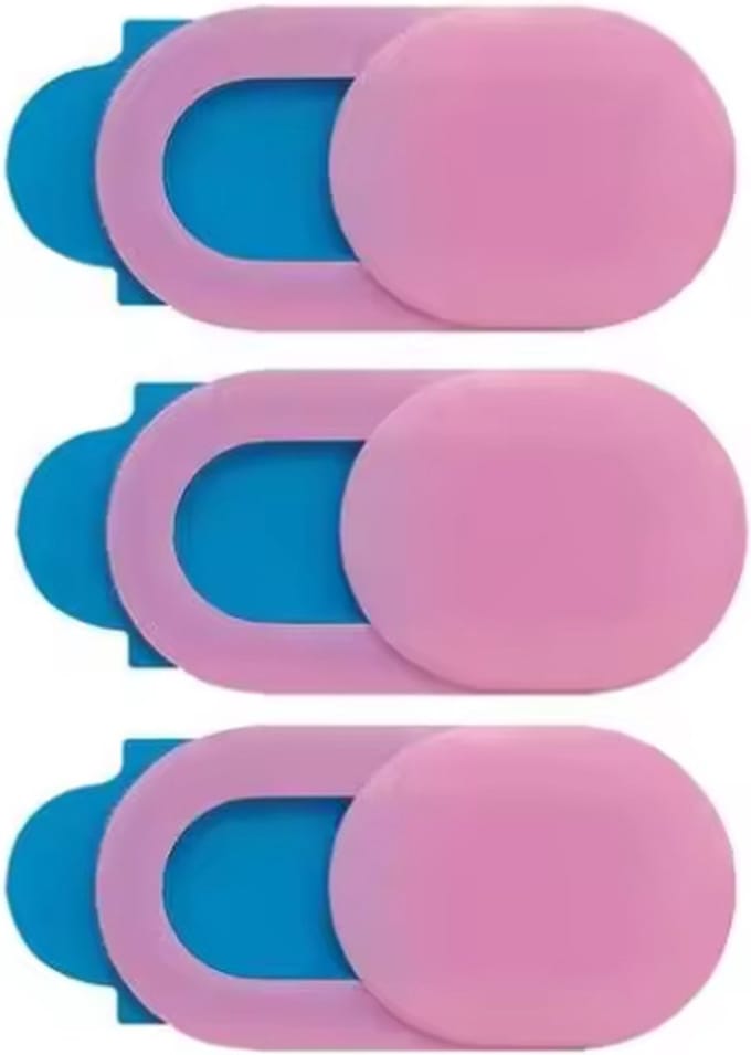 Scoby - Roze Webcam Cover - Schuifbare Privacybescherming voor Telefoon, Tablet & PC - 3 Stuks
