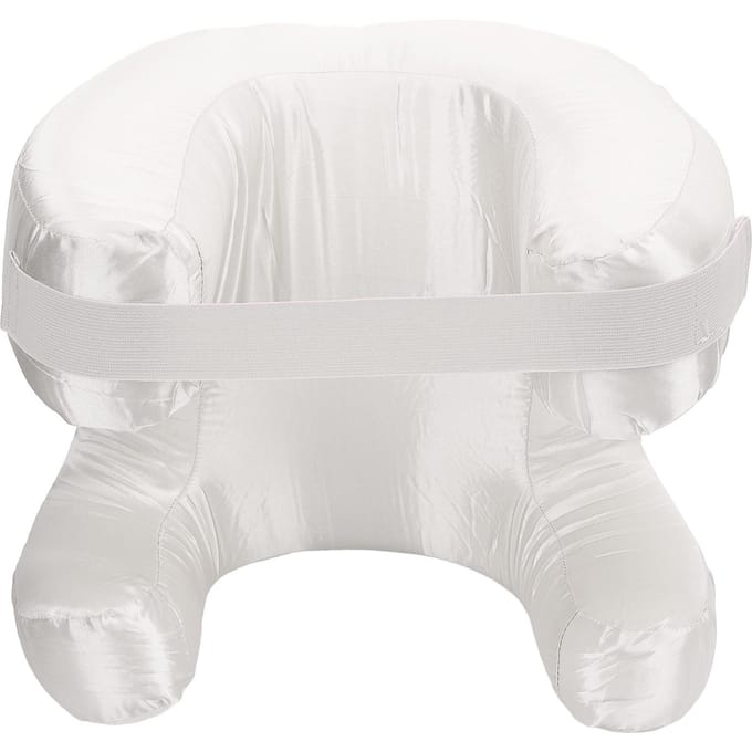 Gezichtskussen Zijde Stof Memory Foam Zachte Demping Ergonomisch Schoonheidskussen voor Rugslapen Wit wit