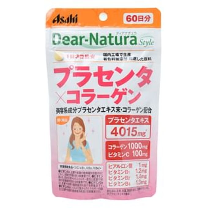 Dear-Natura Style Placenta x Collagen 60 days 180 capsules