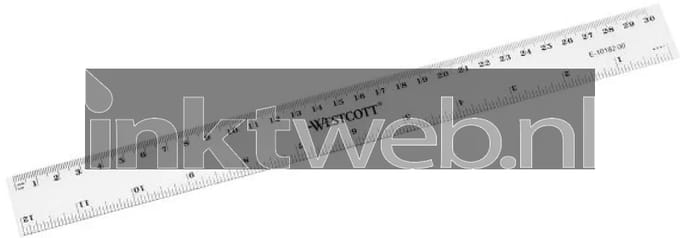 Westcott liniaal - 30cm - kunststof - cm/inch verdeling - AC-E10182