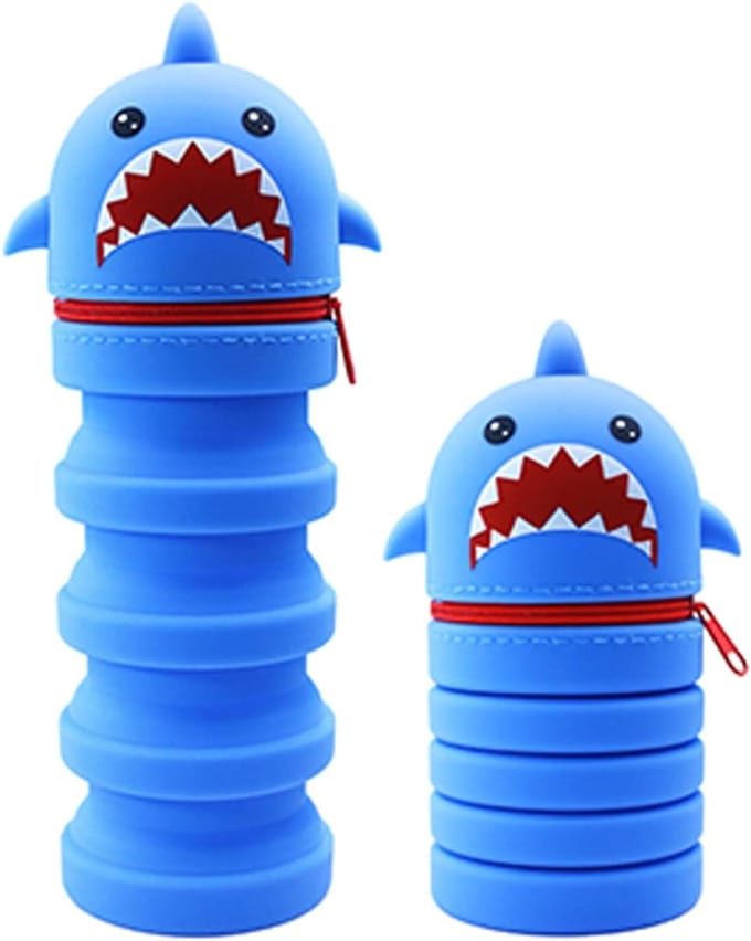 Solidchoice - Schattige Shark Stijl Siliconen Pennenzak met Rits