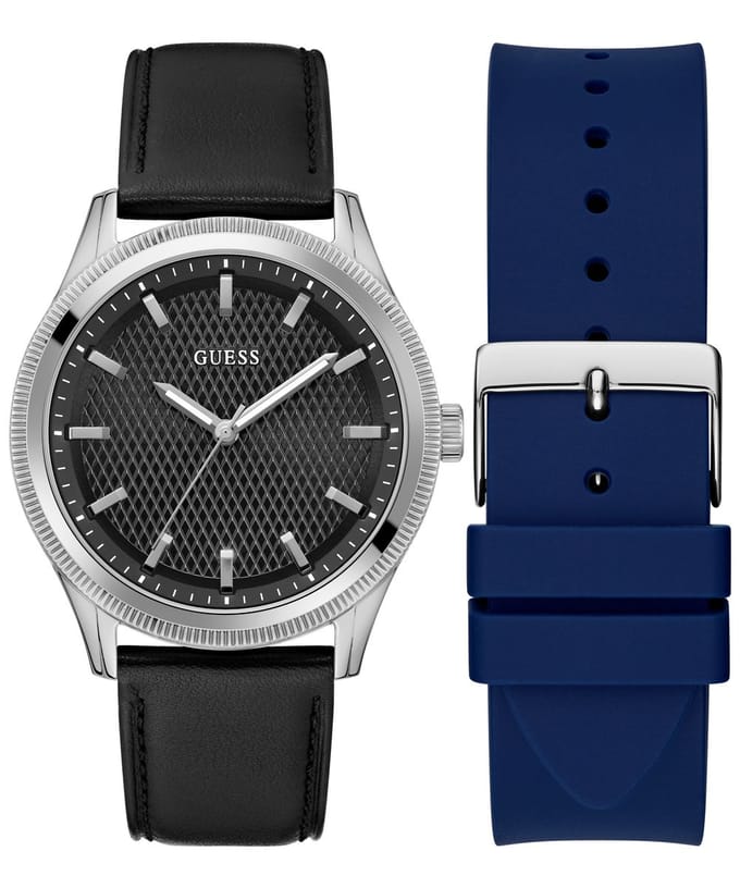 Guess Gbs Dex GW0852G1 Horloge - Leer - Zwart - Ø 44 mm