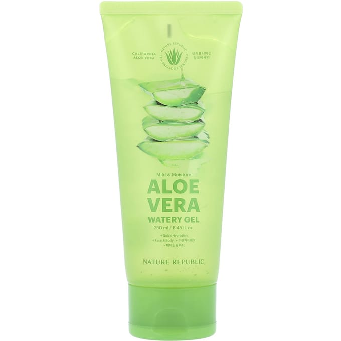Nature Republic, Gel aqueux doux et hydratant à l'aloe vera, 8,45 fl oz (250 ml) green