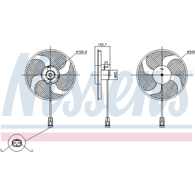 Koelventilatorwiel, motorkoeling NISSENS 85947