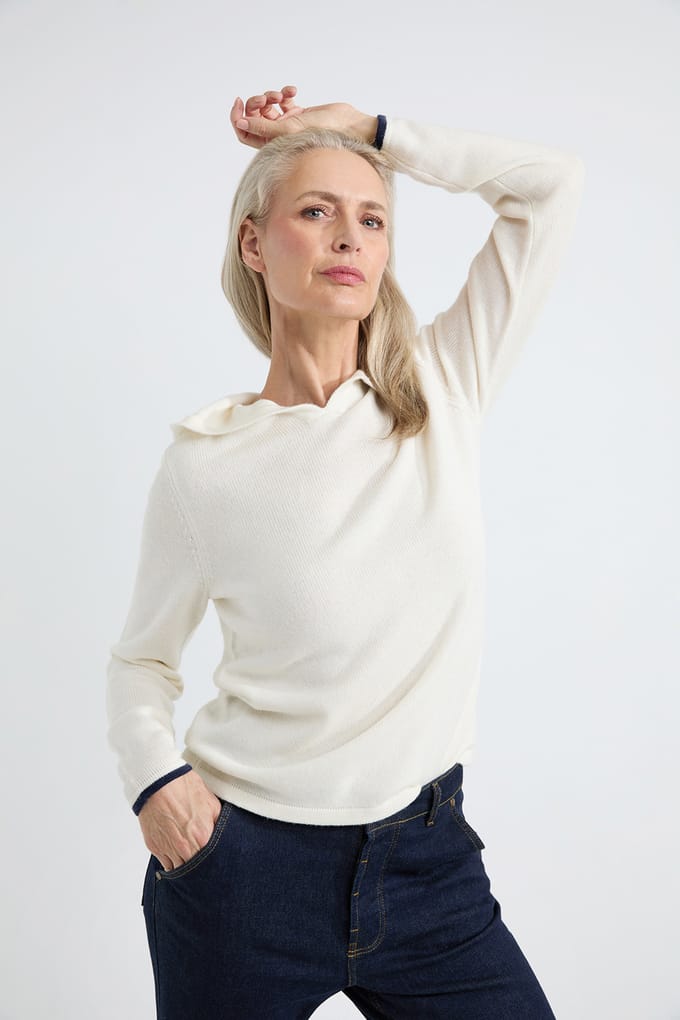 Josephine & Co Allard Hoodie Off White Stripe Taglia: M | Maglioni a maglia Outlet | Donna | Bianco