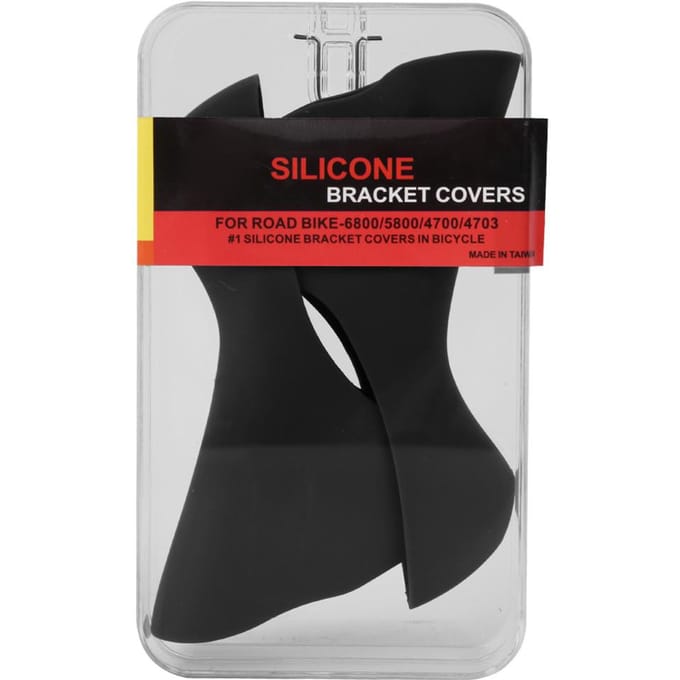 Une Paire de Protections de Guidon de Vélo de Route en Silicone Poignées Confortables Accessoire de Vélo Cyclisme Black white