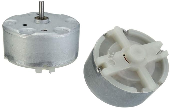 Mini Elektromotor - DC Motor - Hobby Projecten - Compact Ontwerp - 32mm Diameter - Zilverkleurig