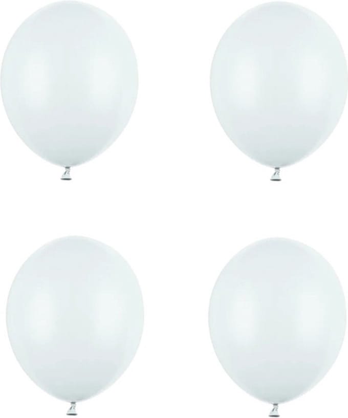 Partydeco - Ballonnen latex - Misty Blue 27 cm (100 stuks)