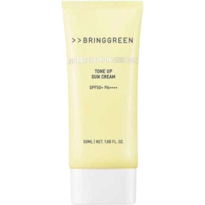 BRINGGREEN Crème Solaire Super Lemon Glutathion Éclaircissante SPF50+ PA++++ 50mL (1,69 fl. oz.) 1ea beige