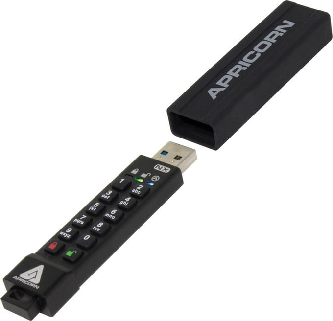 Apricorn ASK3-NX 256GB USB-stick met pincode