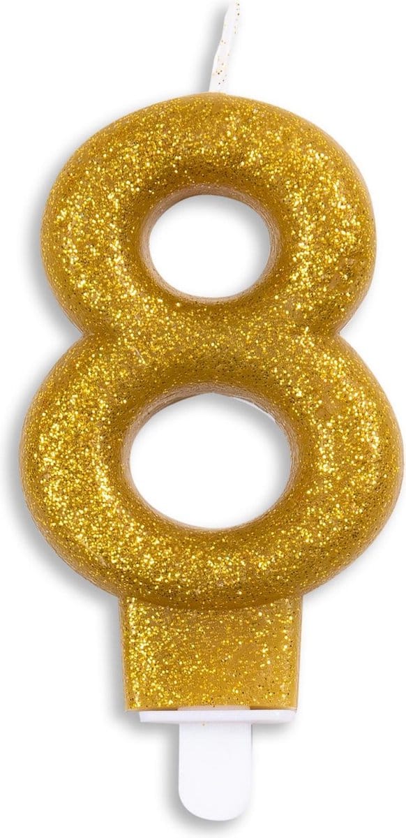 Wefiesta Cijferkaars '8' 4,4 X 7 X 1,2 Cm Wax Goud