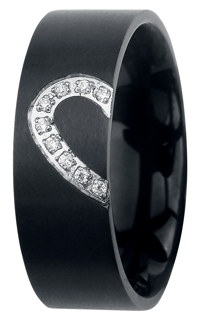 etnox Dark Romance Unisex Ring - zwart - Standard