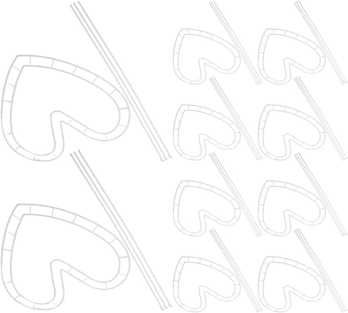 Bloemstukhouder Sets - Bloem Fixeerder - Bloemen Schikken - Hartvormig Frame - 10 Sets - Wit