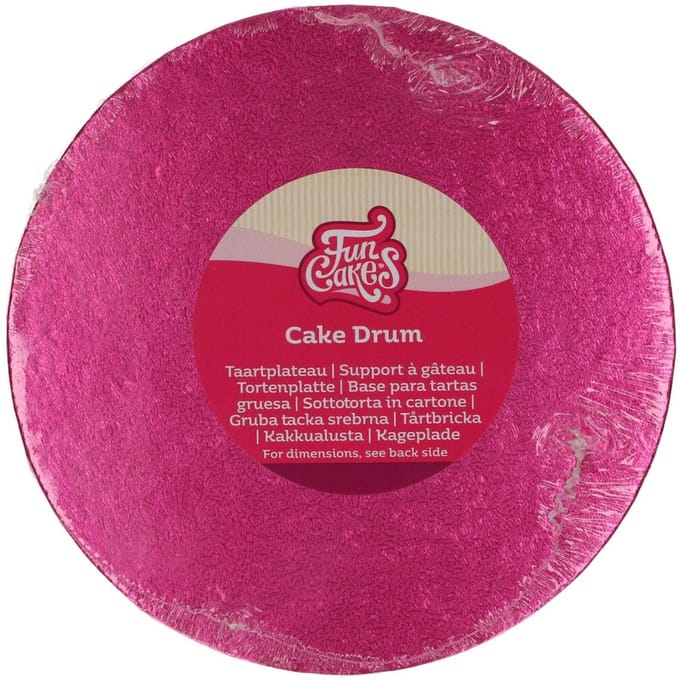 FunCakes Cake Drum Rond - Cerise - Ø20 cm / 12 mm - Taartonderlegger - Taartkarton