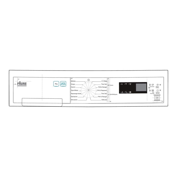AEG controlepaneel, wit, Faure 140222926028