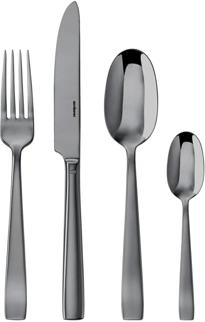 Sambonet Bestekset Flat - Zwart - 24 delig / 6 personen