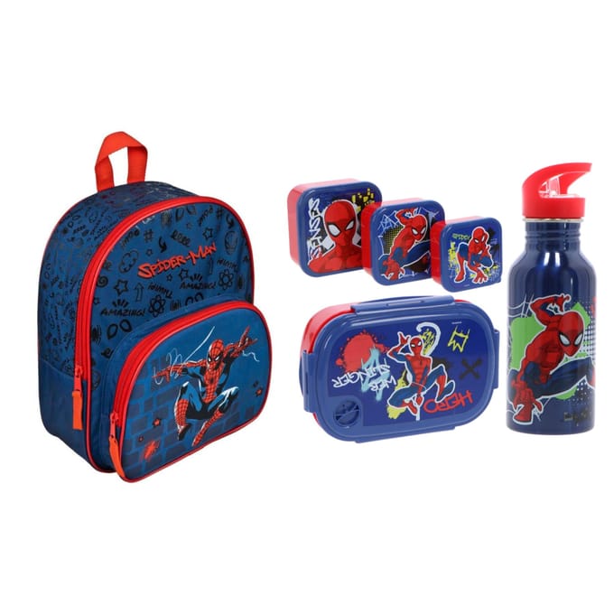 Spiderman schoolset; rugzak en lunchset