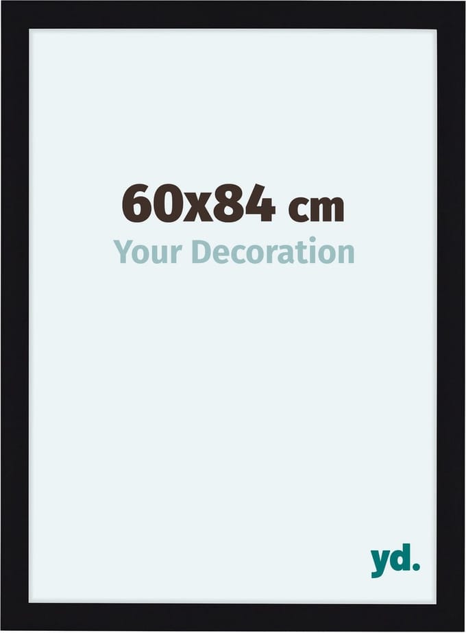 Your Decoration - Fotolijst 60x84 cm - MDF - Zwart Hoogglans - Como