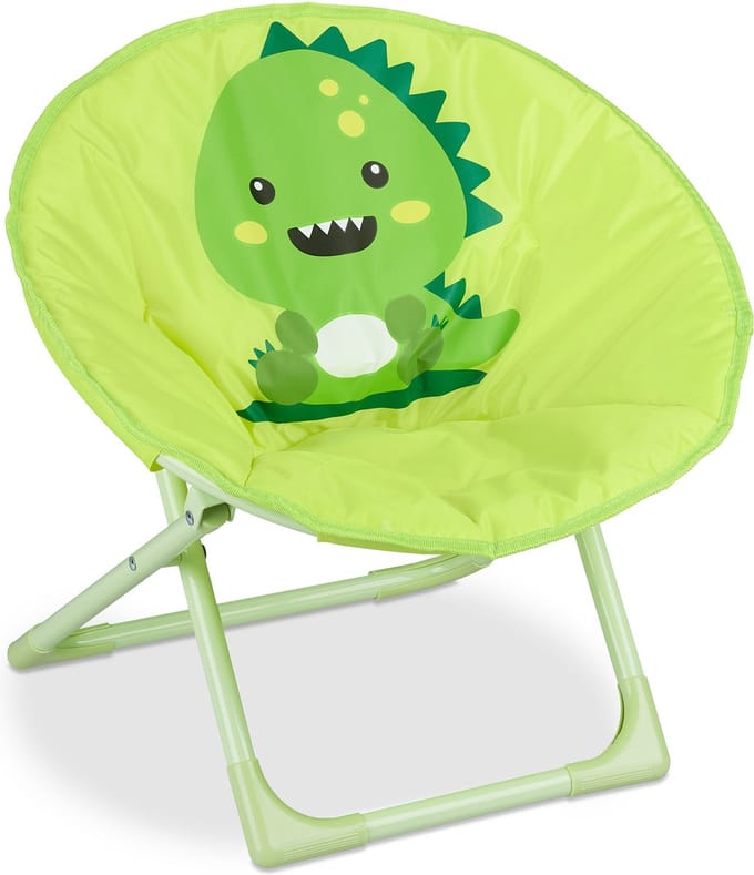 Kindercampingstoel - opvouwbaar - zithoogte 20 cm - monster