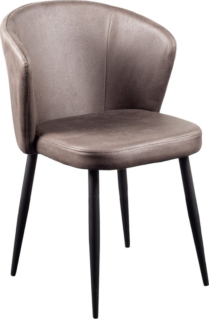 Lina® Wave Eetkamerstoel Antraciet - Microfiber
