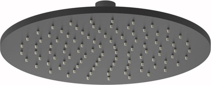 Plieger Roma hoofddouche rond Ø25cm geborsteld zwart chroom