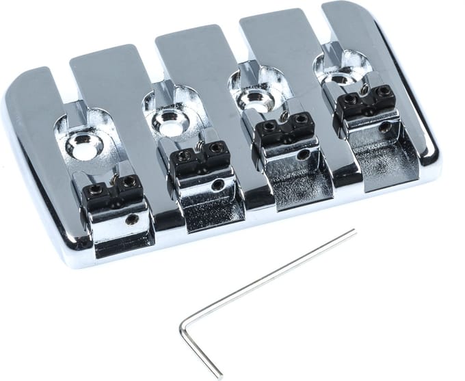 WSC Partsland BS41 4-String Bass Bridge Chrome - Basgitaaronderdeel