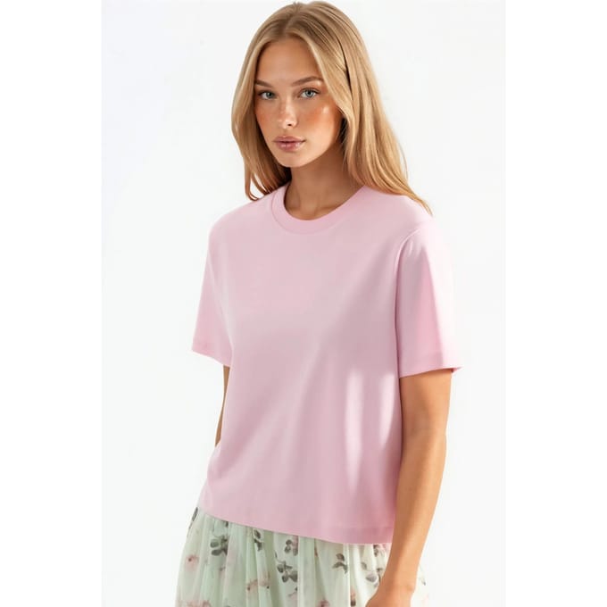 Ronde Hals Katoenen T-Shirt