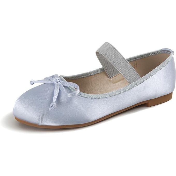 Strik Zijde Satijn Mary Jane Ballet Dames Enkelschoenen 41 white
