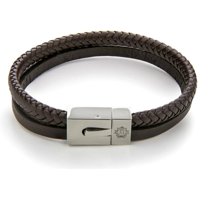 Monomen Men's Genuine Nappa Leather Bracelet MM10822SO