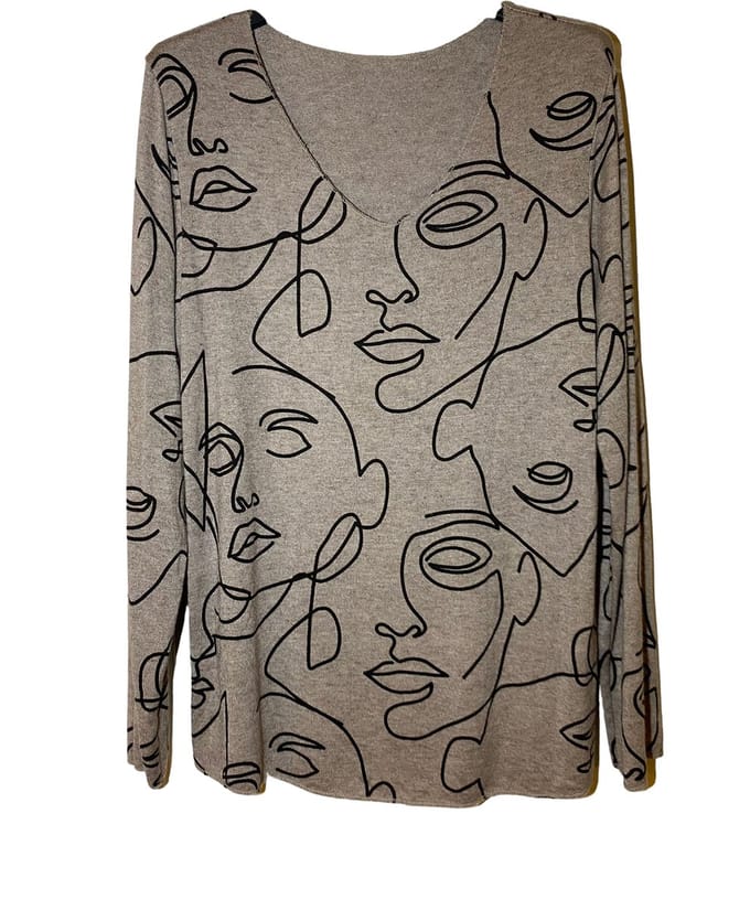 Elegante Dames Blouse / Trui | One Size | Maat 38-42 - Beige