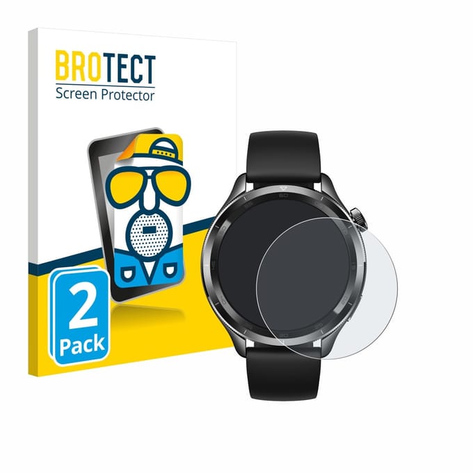 BROTECT - Screenprotector voor Xiaomi Watch S4 (47 mm) - Folie Beschermfolie matte 2 Stuks