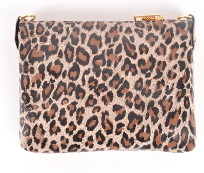 Giuliano Nubuck schoudertas Amy - Leer - Panter Beige - Dames - Made in Italy