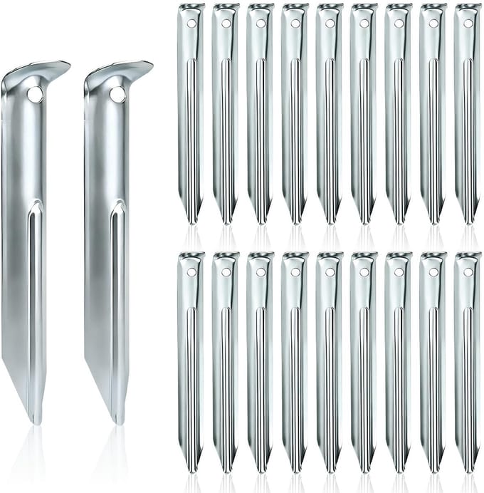 Solidchoice - Set van 20 Camping Tent Pegs van Gegalvaniseerd Staal