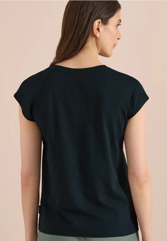 Shirt met ronde hals en Wording Artwork
