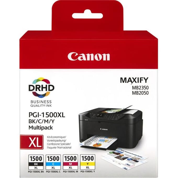 Canon Inktcartridge PGI-1500XL BK/C/M/Y 4-kleuren Multipack Hoge capaciteit