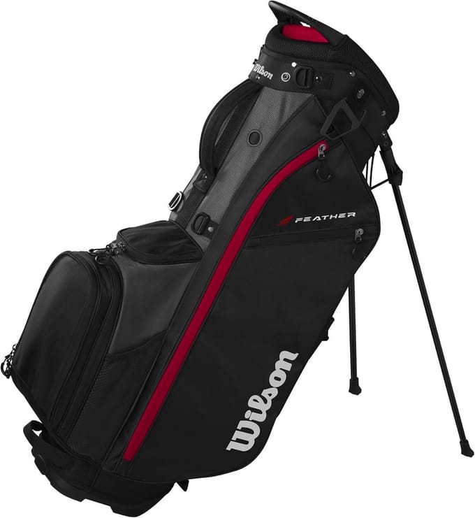 Lichte Golf Trolley Tas - Functioneel en Eenvoudig in Gebruik - Zwart/Grijs/Rood
