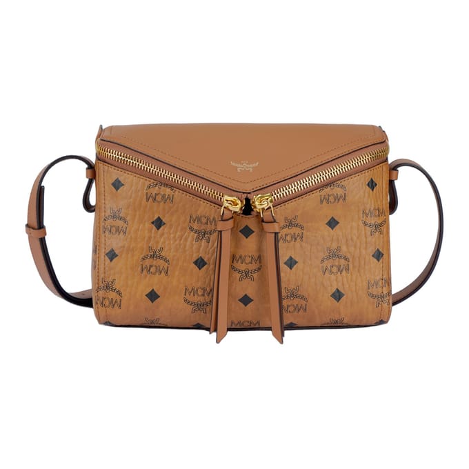MCM Diamant 3D Schoudertas Unisex Schoudertas Bruin Cognac MWSEAAK04CO001 Basic Set (Bag+Dust Bag) brown