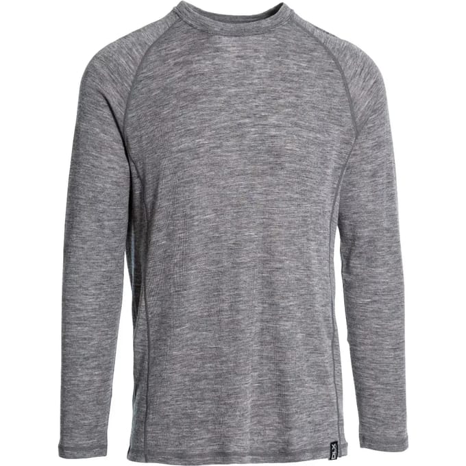 DLX-functioneel ondergoed Wexler - Heren DLX Merino-basislaagshirt donkergrijs gemêleerd