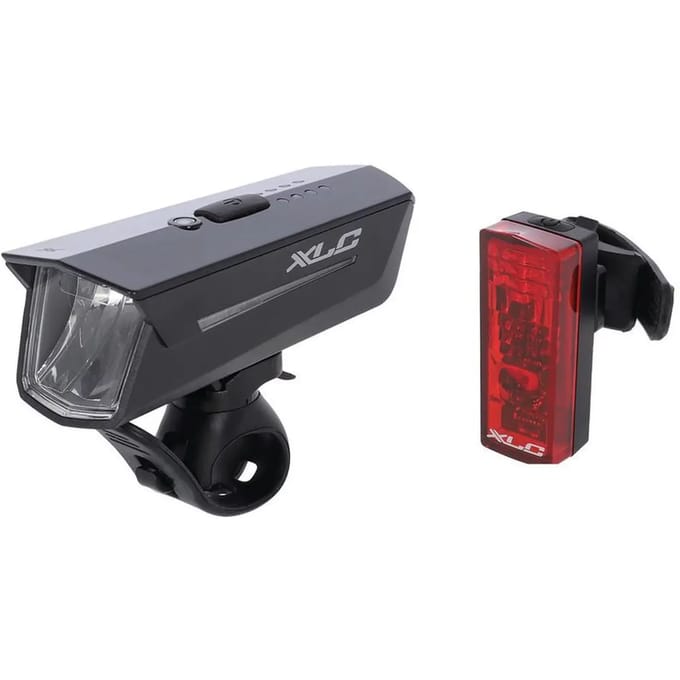 XLC Proxima CL-S24 Fietsverlichtingset – LED Fietslampjes – USB oplaadbaar