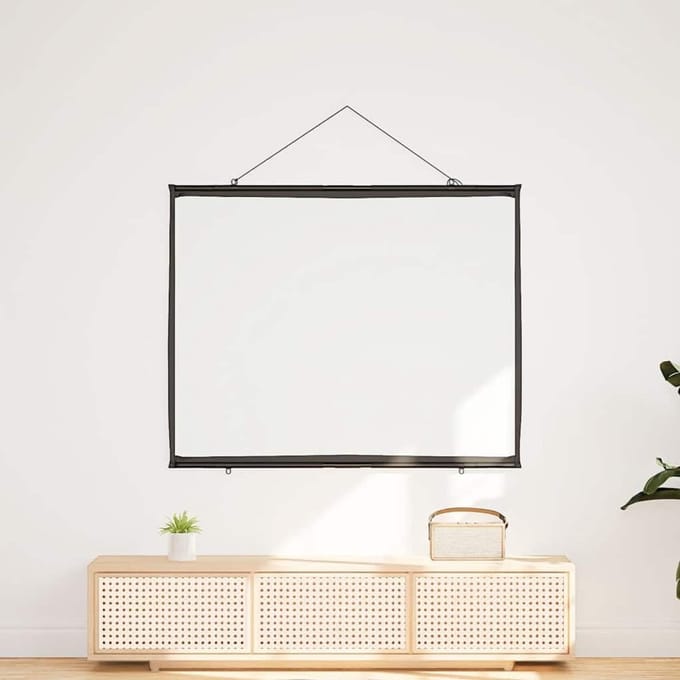 Projectiescherm - Projector Canvas - Thuisbioscoop Kantoor - Mat Wit Scherm - 60 Inch 4:3 - Mat Wit