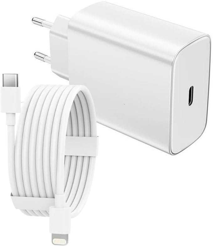 USB C Snellader 45W + Kabel 3M - Oplader - Fast Charger USB-C-Adapter - Wit