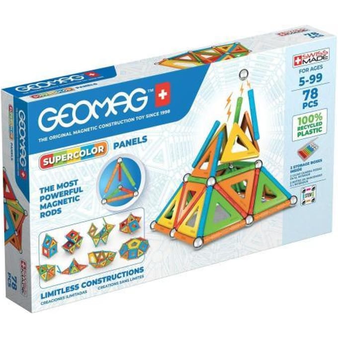 Geomag Supercolor Panels Constructieset Constructor Aantal onderdelen: 78 Leeftijdsklasse: Vanaf 3 jaar