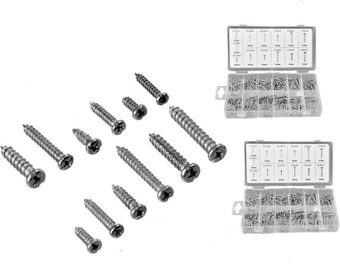 Set van 700 parkerschroeven