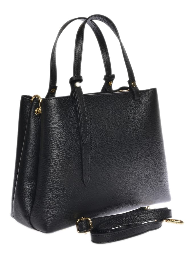 Isabella Rhea Zwart Rundleer Tas