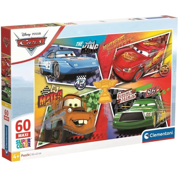 Clementoni - Puzzel - 60 Maxi Stukjes - Cars Thema - Kinderpuzzel - Vanaf 4 jaar