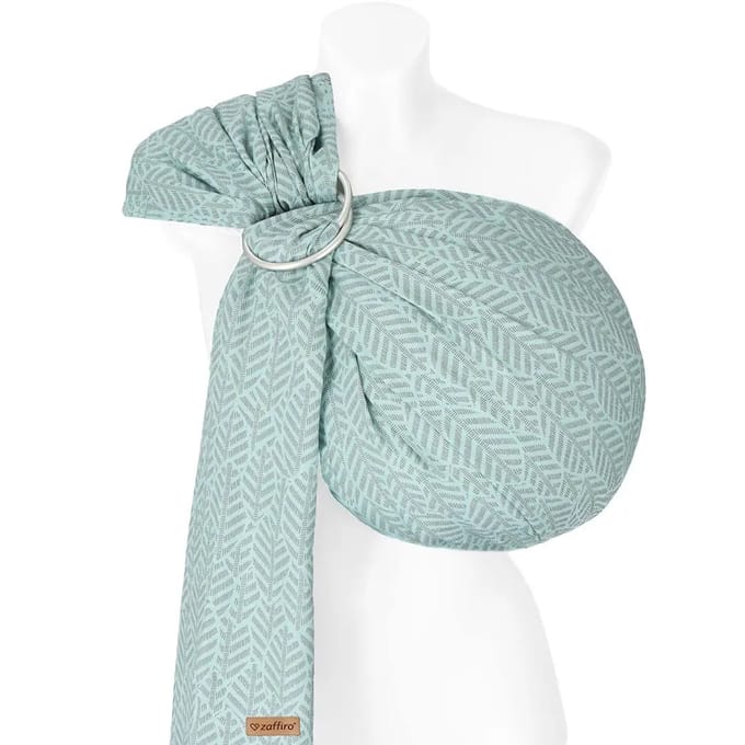 HugMe Leaves Ring Sling 70x195cm Mint - Snel en comfortabel dragen