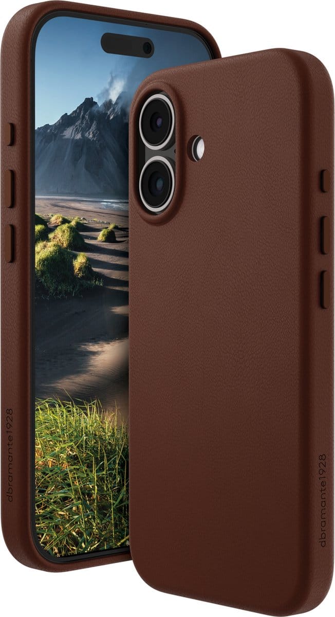 Dbramante1928 - Roskilde Mag geschikt voor iPhone 16 Plus Hoesje - bruin