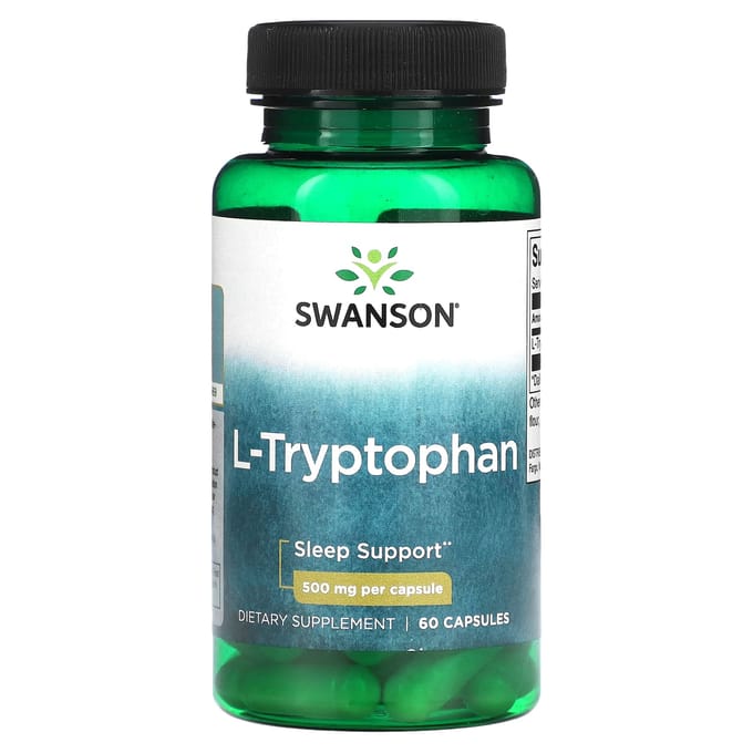 L-Tryptofaan, 500 mg, 60 capsules