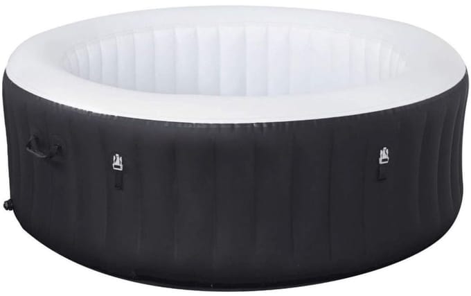 DnA® Opblaasbare Jacuzzi - Jacuzzi Opblaasbaar - Opblaasbare Zwembaden - Zwart/Wit - 180cm x 180cm x 65cm