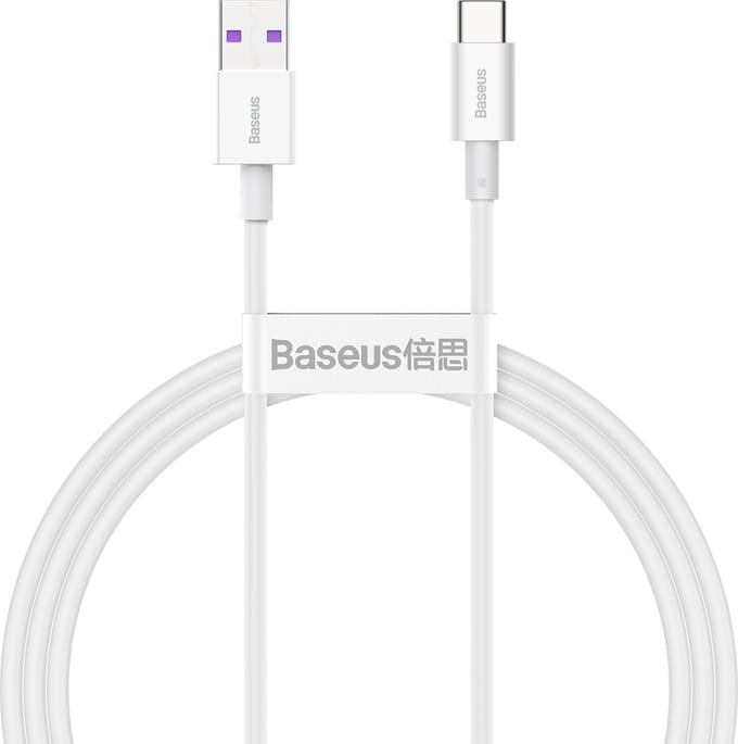 Baseus - Superior - kabel USB - USB Type C - 66 - W - 6A - 1 - m - Wit - (CATYS-02)